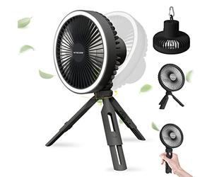 Nitecore Ventilateur NEF10 avec lumière et batterie externe en 2 couleurs, couleur : gris
