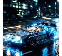 Nitemode Kit d'éclairage compatible avec Lego Speed Champions Time Machine from Back to The Future Car 77256, accessoires d'éclairage design amélioré (ensemble 77256 non inclus)