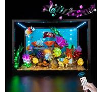 Nitemode Kit d'éclairage compatible avec Lego Tropical Aquarium 10366 | RC amélioré et gradation multimode, éclairage zonal et effets sonores sélectionnables (ensemble 10366 non inclus)