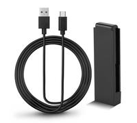 NITHO Chargeur compatible avec Switch Dual Grip, support de charge pour Dual Grip avec câble Type-C de 4 mètres pour jouer tout en chargeant, adaptateur Dual Grip inclus - Noir