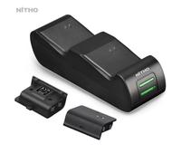 Nitho - Chargeur double noir pour manettes Xbox One