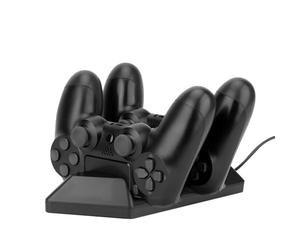 NiTHO Chargeur Manette PS4, Station de Charge Compatible avec Manette PS4/Slim/Pro, Support Double Micro USB pour Recharge Rapide de PS4 Manette - Noir