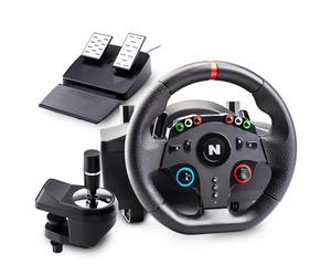 NITHO Drive Pro ONE Volant de Course avec Pédales et Levier Séparé, Volant de Jeu 270° Compatible avec PC, PS4, Switch, Xbox One, Xbox Series X|S, Zero Dead Zone Simulateur de Conduite avec Vibration
