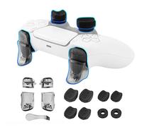 NiTHO FPS Gaming Kit pour Manette PS5, Kit de Précision avec Ergonomiques de Gâchettes et de Boutons, 3 Tailles de Poignées de Pouce, Anneaux de Précision, Accessoires pour Le Manette PS5