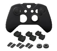 NiTHO FPS Gaming Kit pour Manettes Xbox One, Housse en Silicone Anti-Sueur, 3 Tailles de 2 Boutons Concaves, 3 Jeux de 2 Embouts en Caoutchouc, 2 Anneaux de Précision, Accessoires pour Xbox One - Noir