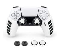 NiTHO Gaming Kit pour Manette PS5, Ensemble Complet d'Améliorations - Poignées en Silicone Anti-Transpiration, Boutons de Contrôle, Anneaux de Précision, Accessoires pour Playstation 5 - Blanc