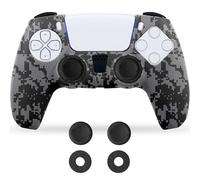 NiTHO Gaming Kit pour Manette PS5, Housse Étui de Protection Silicone Skin Case, 2 Poignées de Pouce et 2 Anneaux de Précision, Accessoires pour Playstation 5 - Camo