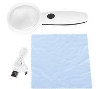 nition Loupe à Main avec LED, loupe de ré, lentille Optique avec Champ de Vision L, loupe en Acrylique ABS pour la ré, l'artisanat et Les travaux détaillés