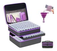 NITNOEI 5D Diamond Painting Accessoires de Peinture Boîtes Portables 240 Compartiments Diamond Painting Boîte de Rangement Grande Capacité DIY Artisanat Outils Inclus