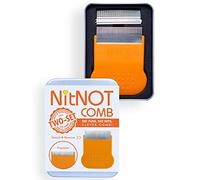 NitNOT - Peigne anti poux, Peigne lentes pour tous les types de cheveux. Extra fine pour eliminer les poux de tête - 2 têtes, Qualité Professionnelle