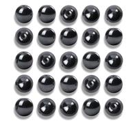 NITOPUPU Lot de 100 perles rondes en hématite noire naturelle de 6 mm - Perles lisses en pierre naturelle pour la fabrication de bijoux avec cordon extensible en cristal