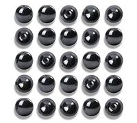 NITOPUPU Lot de 100 perles rondes en hématite noire naturelle de 8 mm - Perles lisses en pierre naturelle pour la fabrication de bijoux avec cordon élastique en cristal