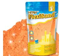 NiToy FlexiSand, sable de jeu 1 kg, ne sèche jamais - Pour enfants 3 ans et plus - Recharge vrac jouets sensoriels - Idéal façonner, presser, mouler - Orange