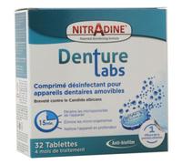 NitrAdine Comprimé Désinfectant Pour Appareils Dentaires Amovibles 32 Tablettes