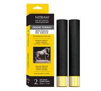 Nitram : Demi Bâton de Saule Round Stick Charcoal : Extra Soft : 25mm : Pack of 2