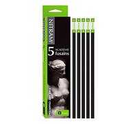 Nitram Fine Art Charcoal : Acad?mie Fusains B (x5) Soft Square Sticks