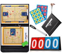 NITRAM Tableau Entraîneur Basketball. Étui Portable avec marqueur et Gomme avec marqueur et Accessoires (Basket-Ball)