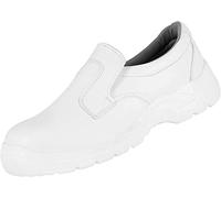 NITRAS 7250 Clean Step I Chaussure de Cuisine - Forme Mocassin - Chaussure de Travail S2 - Industrie Agro Alimentaire - Restauration - Aide Soignante - Antiderapante,Blanc 42