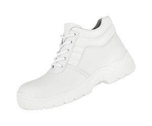 Nitras 7251 Clean Step I Chaussure de Cuisine - Forme Mocassin - Chaussure de Travail S2 - Industrie Agro Alimentaire - Restauration - Aide Soignante - Antiderapante,Blanc, Montante 46