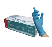 Nitras 8311 Blue Wave 832-L Disposable Nitrile Gloves Size L (Pack of 100)