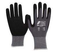 Nitras 8800 - Gants de jardin flexibles - Haute résistance à l'abrasion - Très bonne adhérence - VPE - Taille : 8 - Noir/gris