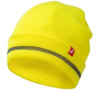 Nitras Bonnet Haute Visibilité d'hiver en Tricot Chaud pour Homme - Jaune - Taille Unique - 730