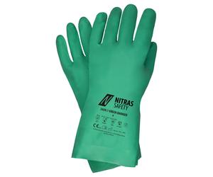 Nitras Gant en vinyle - Green Barrier EN 388 pour travaux de longue durée/produits chimiques