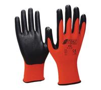 NITRAS Gants Nitril Foam T. 8 rouge/noir PA avec mousse nitrile II Quantité:12
