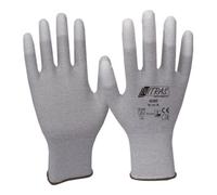 NITRAS Gants taille XXL (10) gris/blanc nylon-carbone avec polyuréthane EN 388, EN 1635 Quantité:12