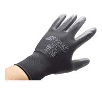 Nitras Lot de 12 paires de travail/d'assemblage avec revêtement CUIR PU - réf. art. 6215 - Noir, L