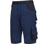 NITRAS Motion TEX Plus Pantalon de travail court - Bermuda de travail pour femmes et hommes Bleu marine / Noir 56