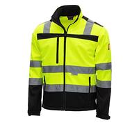 Nitras Motion TEX VIZ High Visibility Softshell Jacket | Work Jacket with 3M Reflective Trim | Windbreaker