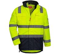 NITRAS Motion TEX VIZ - Manteau de Securite - Veste Haute Visibilité - Parka Réfléchissant - Jaune - M