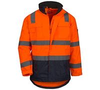 NITRAS Motion TEX VIZ - Manteau de Securite - Veste Haute Visibilité - Parka Réfléchissant - Orange - M