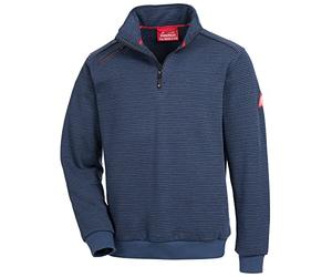 Nitras Pull Homme avec Col à Fermeture Éclair - Sweat Hommes - Manches Longues - Idéal pour l’Hiver - il est Chaud - Confortable et Respirant,S,Bleu