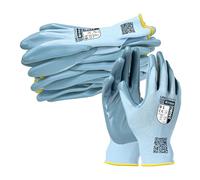 NITREX 250BU bleu, gants de travail légers enduits de nitrile, résistants à l'huile et à l'humidité, taille 6