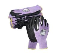 NITREX 285RP 5 paires de gants de sécurité avec technologie NitreGrip®, paume enduite de nitrile sable, gants pour écran tactile, taille 9