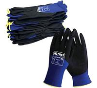 NITREX Unigloves 270NFP Gants de manutention réutilisables avec revêtement 3/4 sablé et doublure en nylon Bleu/noir