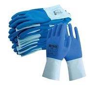 NITREX Unigloves 440 Gant en latex doublé coton résistant aux produits chimiques et à la chaleur Bleu
