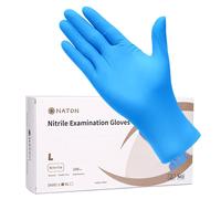 Nitrile Disposable Gloves-Box Of 100 Nitrile Gloves Size L-Powder Free,Latex Free,Blue Nitrile Gloves,Resistant And Multi-Use