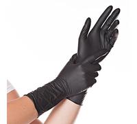 Nitrile Gants de Safe Long, non poudrés, 30 cm noir bleu blanc, 10 x 100 pièces