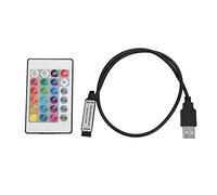 NITRIP 5-24 V 24 LED RGB Bande Lumineuse Télécommande sans Fil USB 6A Effet de Lampe Contrôleur IR(0.5 m)