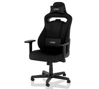 NITRO CONCEPTS E250 Chaise de Gaming - Chaise de Bureau - 125 kg - Inclinable de 90 ° à 135 ° - Réglable en Hauteur - Accoudoirs 2D - Noir