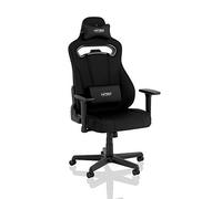 NITRO CONCEPTS E250 Chaise de Gaming - Chaise de Bureau - 125 kg - Inclinable de 90 ° à 135 ° - Réglable en Hauteur - Accoudoirs 2D - Noir