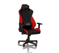 Siège Pc Gamer Nitro Concepts S300 Inferno Red - Noir/Rouge/Tissu/3d