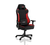 NITRO CONCEPTS X1000 Gaming Chair, Chaise de Bureau Ergonomique, Chaise de Bureau, Siege Gamer, Fauteuil Relax, Fauteuil Gamer, Housse en Tissu, Capacité de Charge 135 kg, Noir/Rouge