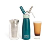NITRO KAFO Cafetière Nitro de 0,5 L, machine à café Nitro à froid en aluminium avec buse diffuseur Nitro spéciale et machine à café d'infusion à froid avec pot Mason d'infusion à froid, 0,5 l