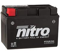 NITRO NTZ12S -N- Batterie AGM Fermé, 100, noir rouge transparent
