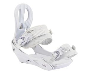 Nitro Snowboards Rythm '23 Fixation de Snowboard pour Femme Blanc Prune Taille S/M