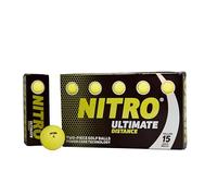 Nitro Ultimate Distance Lot de 15 balles de Golf Jaune